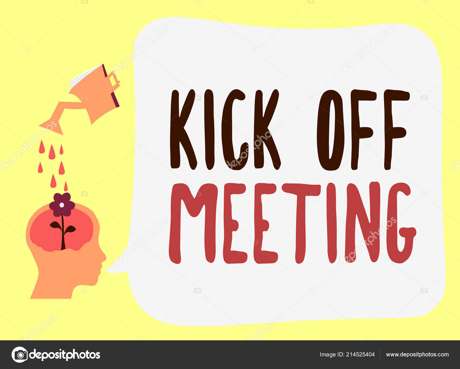 Handwriting text Kick Off Meeting. Concept meaning getting fired from your  team private talking about company Stock Illustration by ©artursz #214525404